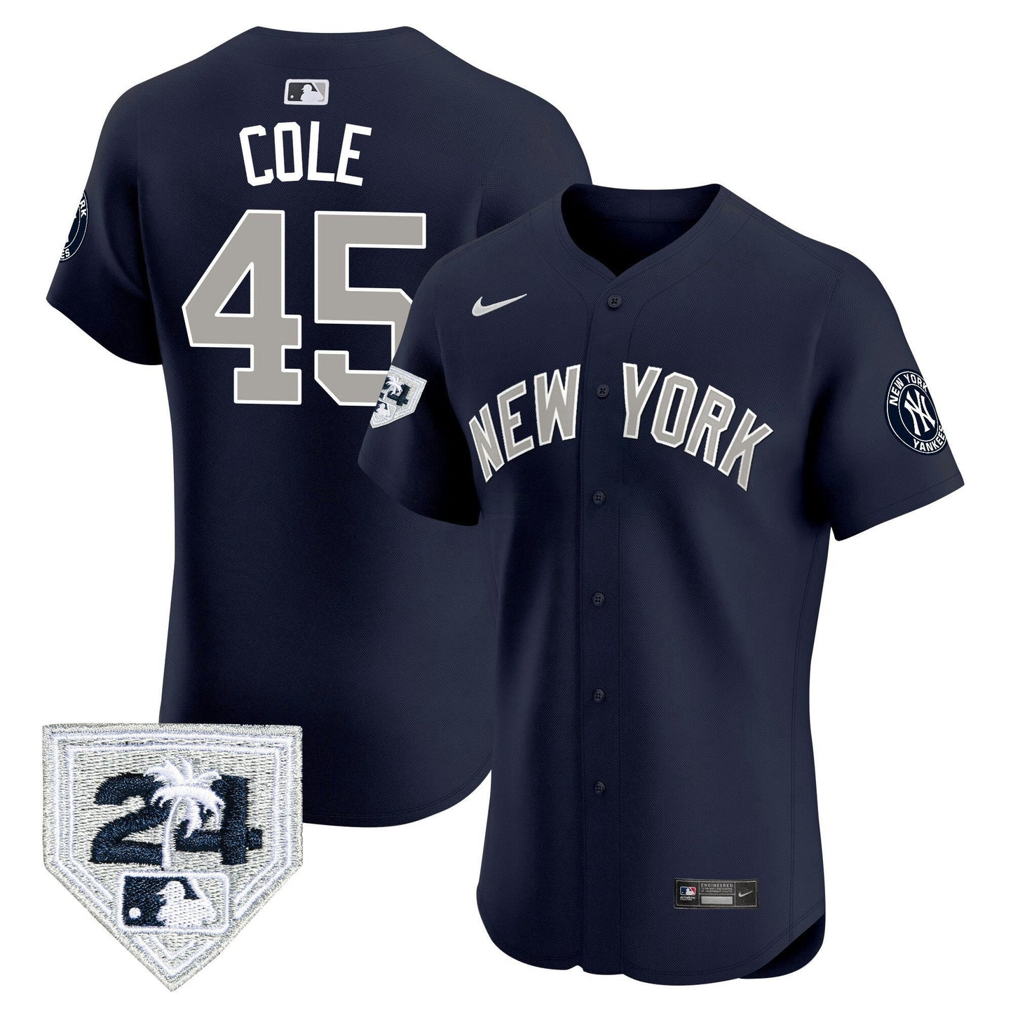 Camisa MLB Men’s New York 2024 Spring Training Patch Vapor Premier Elite Jersey V2