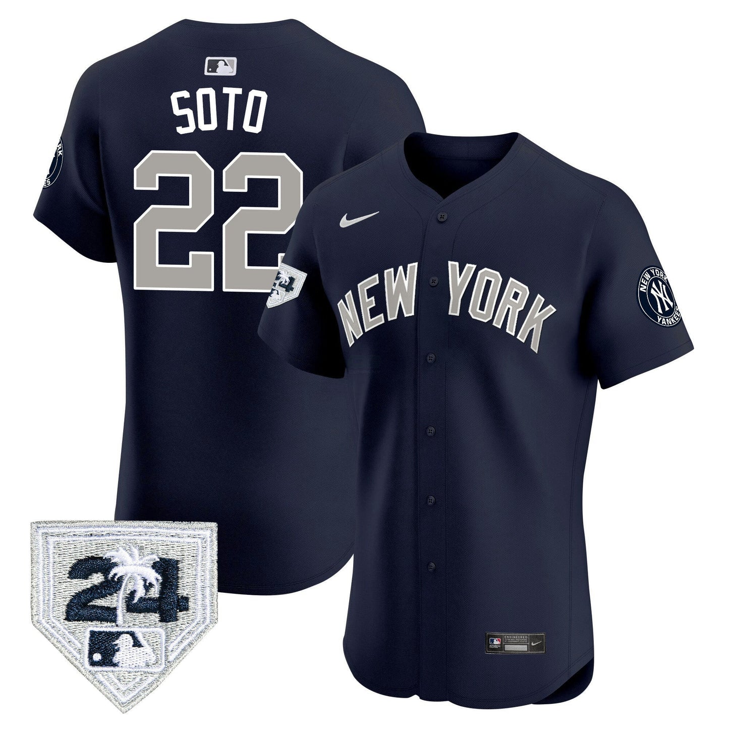 Camisa MLB Men’s New York 2024 Spring Training Patch Vapor Premier Elite Jersey V2