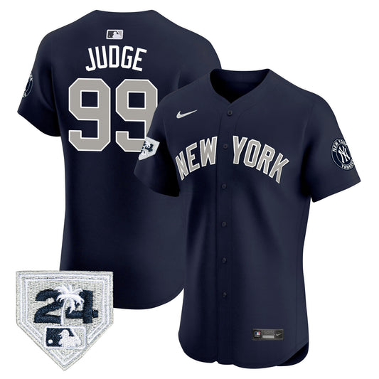 Camisa MLB Men’s New York 2024 Spring Training Patch Vapor Premier Elite Jersey V2