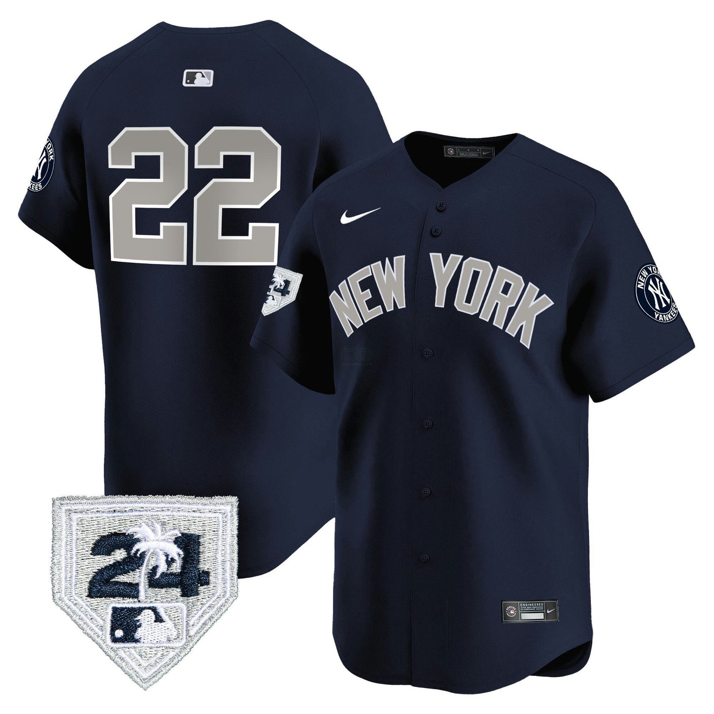 Camisa MLB Men’s New York 2024 Spring Training Patch Vapor Premier Limited Jersey V5