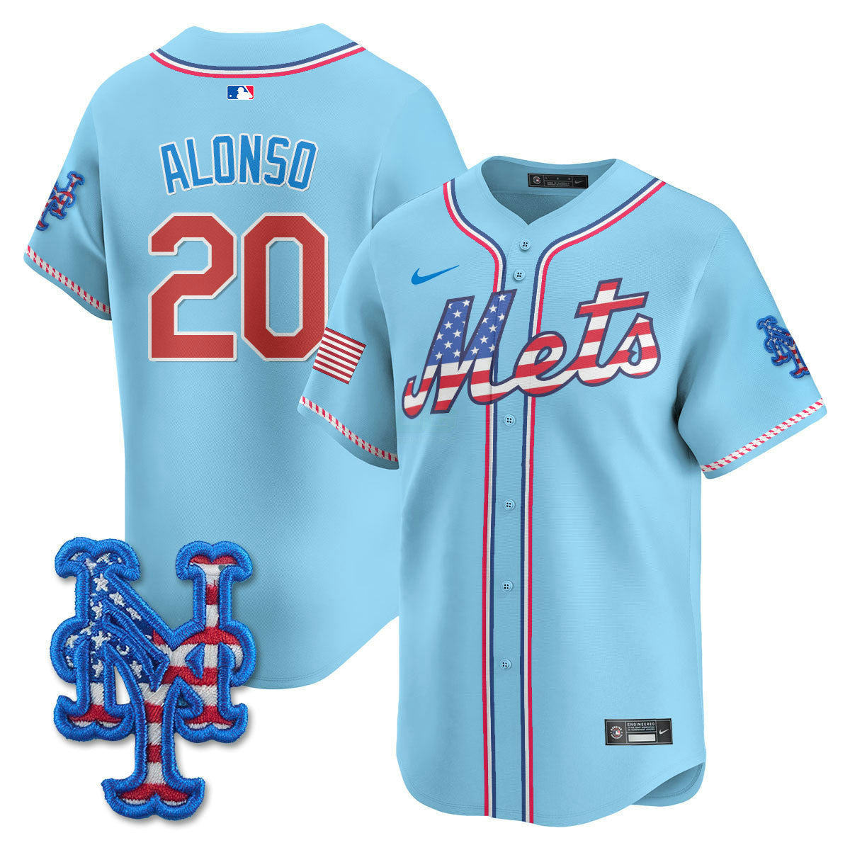 Camisa MLB New York Mets Men’s New York 2025 Fourth of July Vapor Premier Limited Jersey