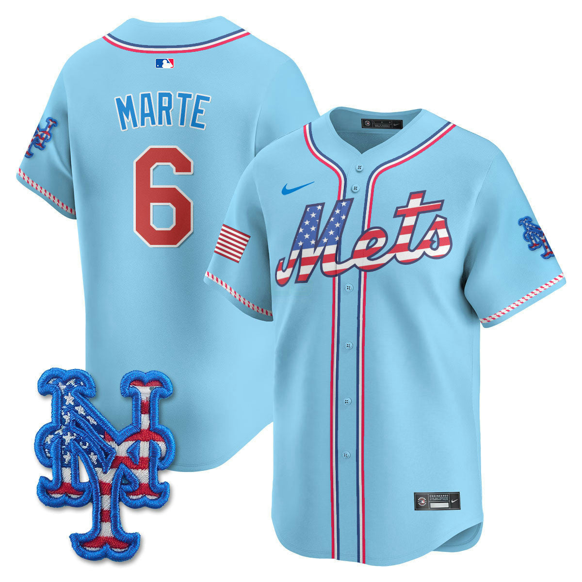 Camisa MLB New York Mets Men’s New York 2025 Fourth of July Vapor Premier Limited Jersey