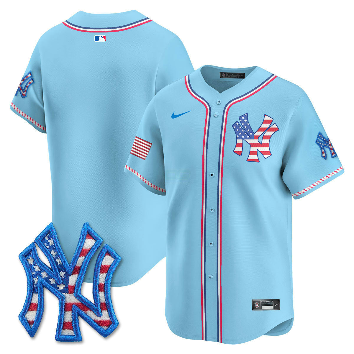 Camisa MLB New York Yankees Men’s New York 2025 Fourth of July Vapor Premier Limited Jersey