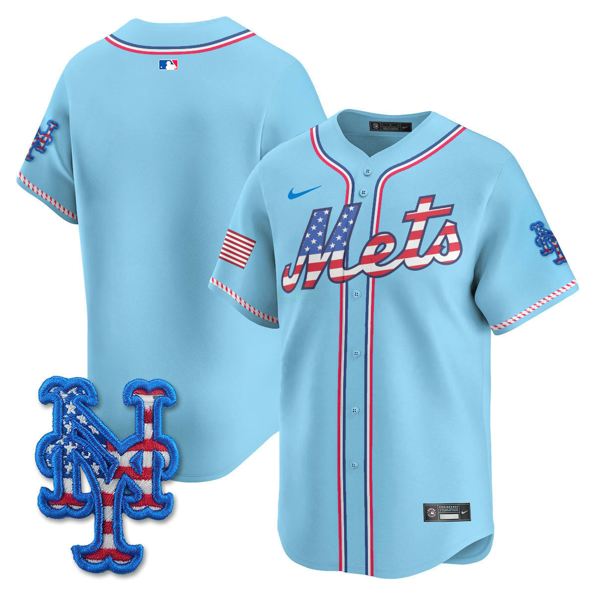 Camisa MLB New York Mets Men’s New York 2025 Fourth of July Vapor Premier Limited Jersey