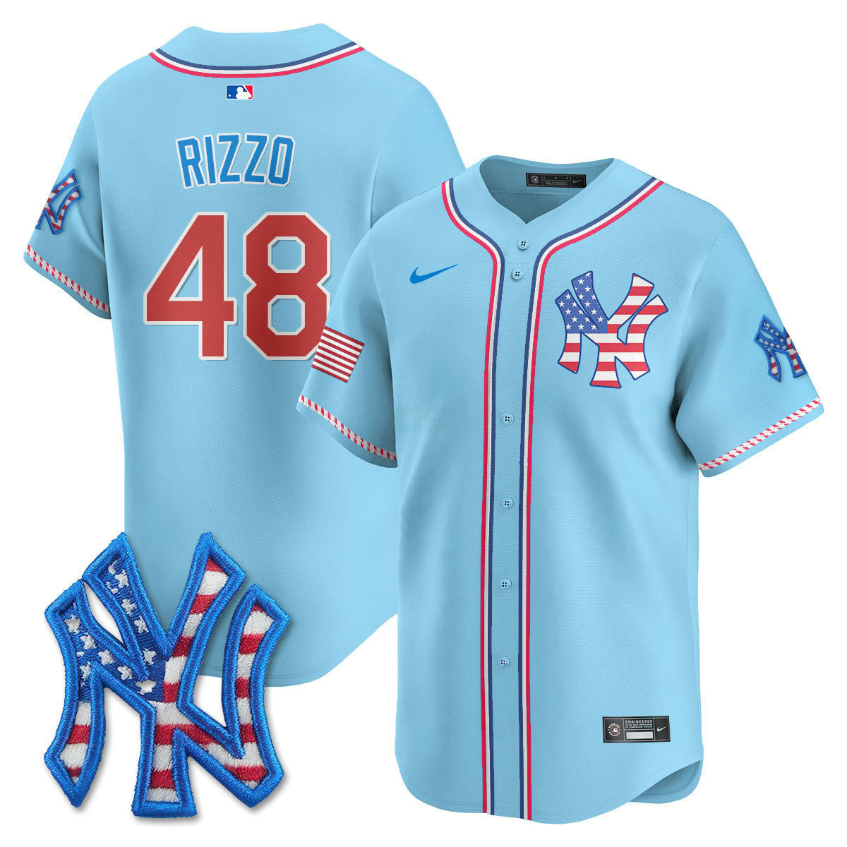 Camisa MLB New York Yankees Men’s New York 2025 Fourth of July Vapor Premier Limited Jersey