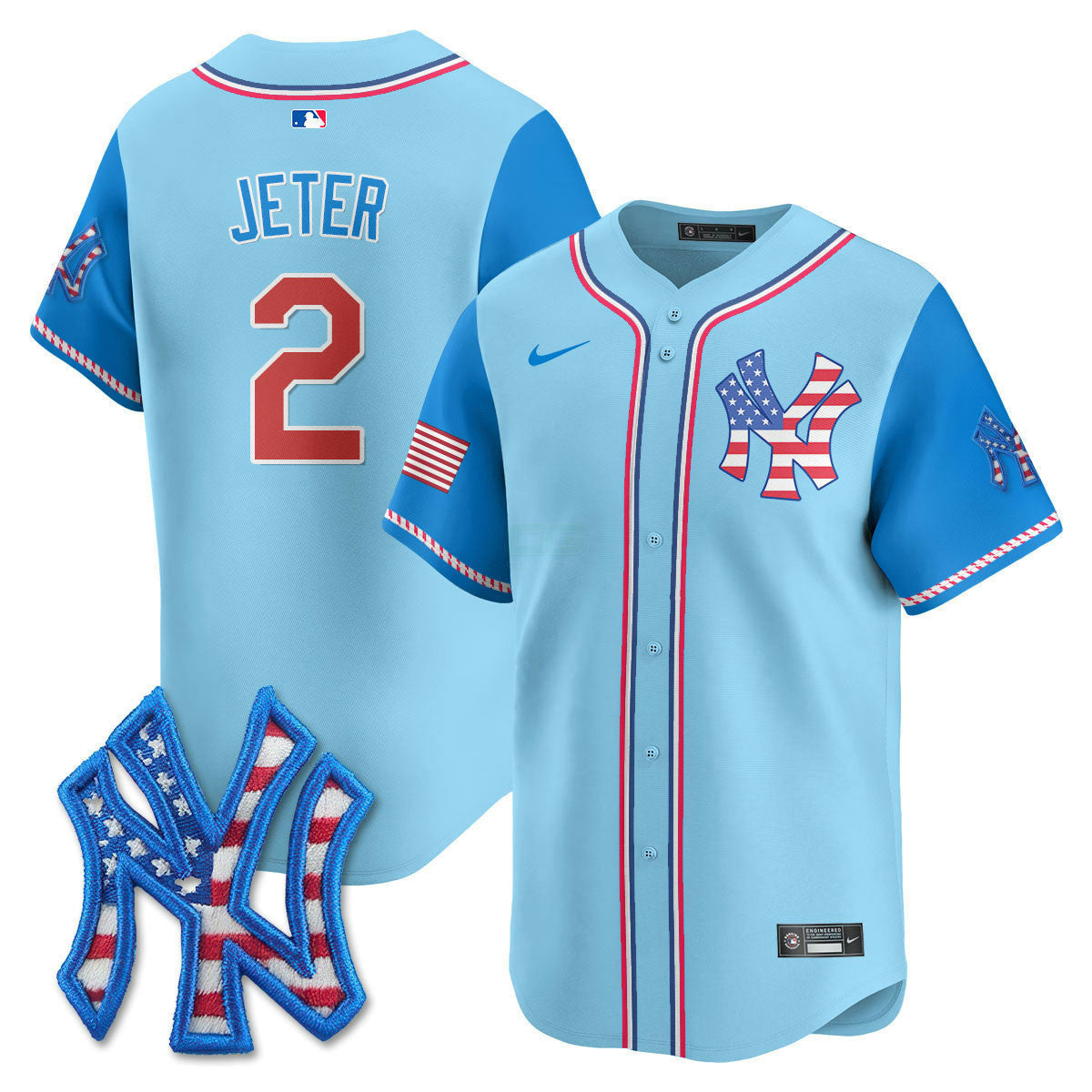 Camisa MLB New York Yankees Men’s New York 2025 Fourth of July Vapor Premier Limited Jersey