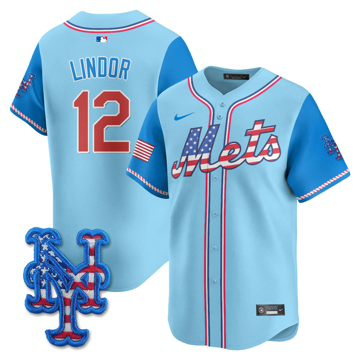 Camisa MLB New York Mets Men’s New York 2025 Fourth of July Vapor Premier Limited Jersey