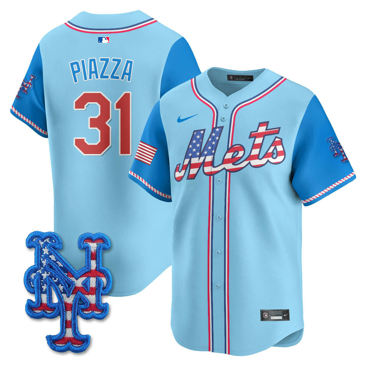 Camisa MLB New York Mets Men’s New York 2025 Fourth of July Vapor Premier Limited Jersey