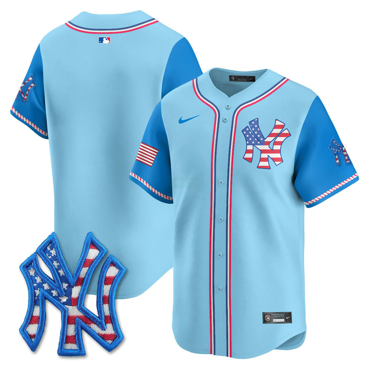 Camisa MLB New York Yankees Men’s New York 2025 Fourth of July Vapor Premier Limited Jersey