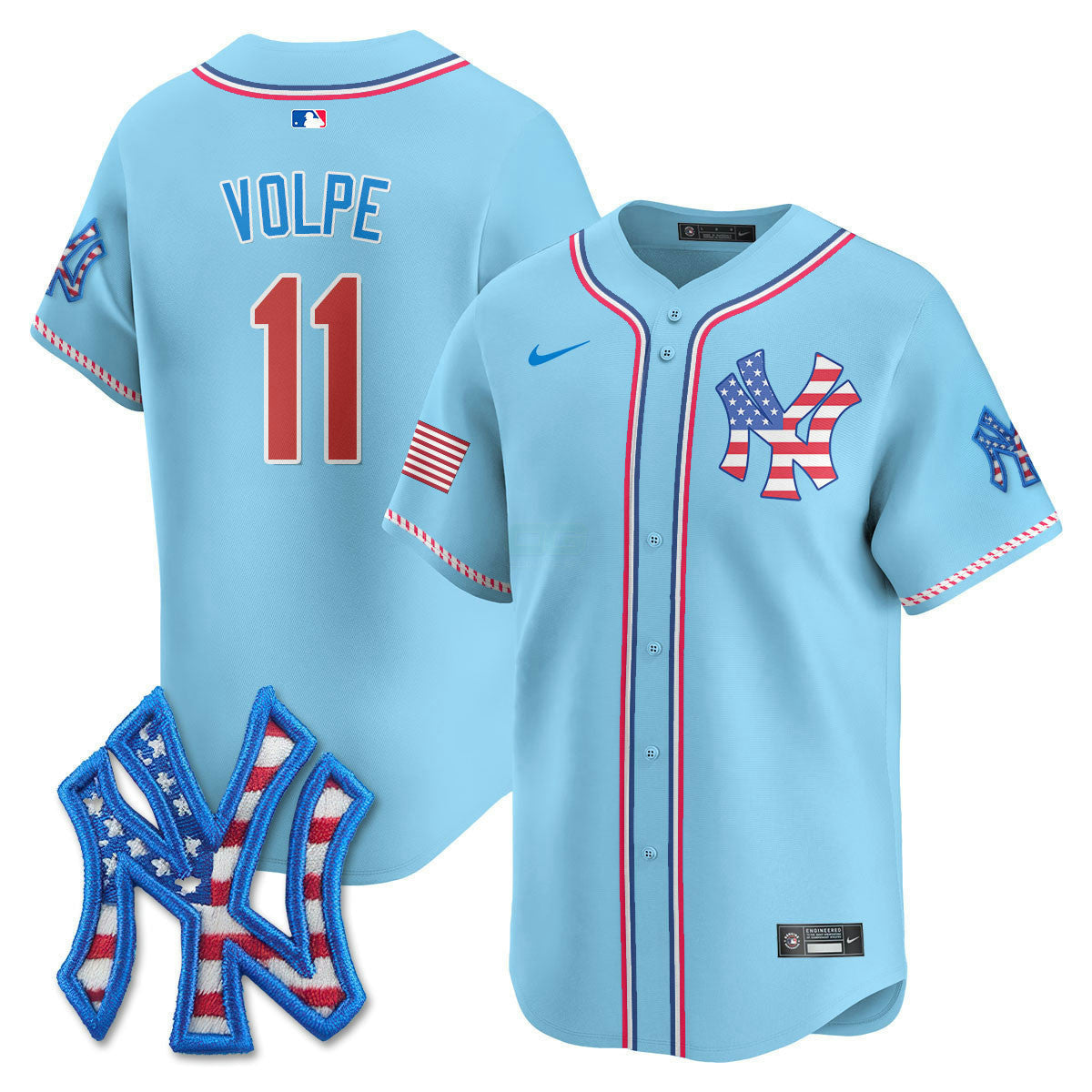 Camisa MLB New York Yankees Men’s New York 2025 Fourth of July Vapor Premier Limited Jersey