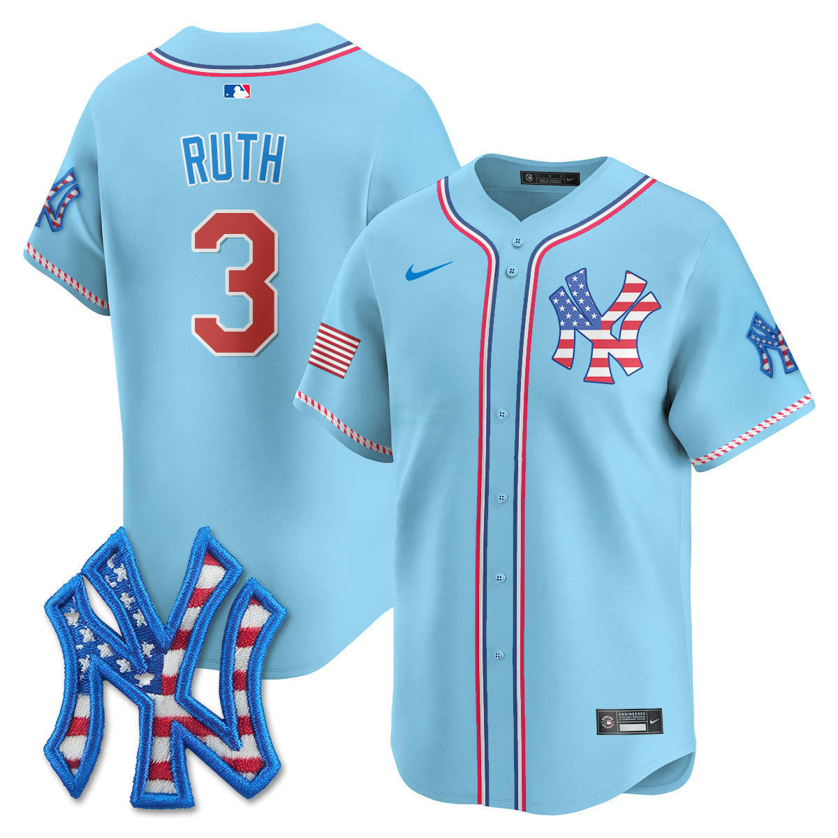 Camisa MLB New York Yankees Men’s New York 2025 Fourth of July Vapor Premier Limited Jersey