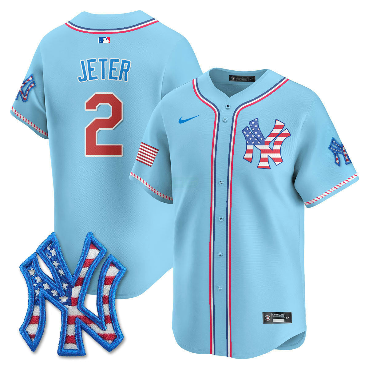 Camisa MLB New York Yankees Men’s New York 2025 Fourth of July Vapor Premier Limited Jersey