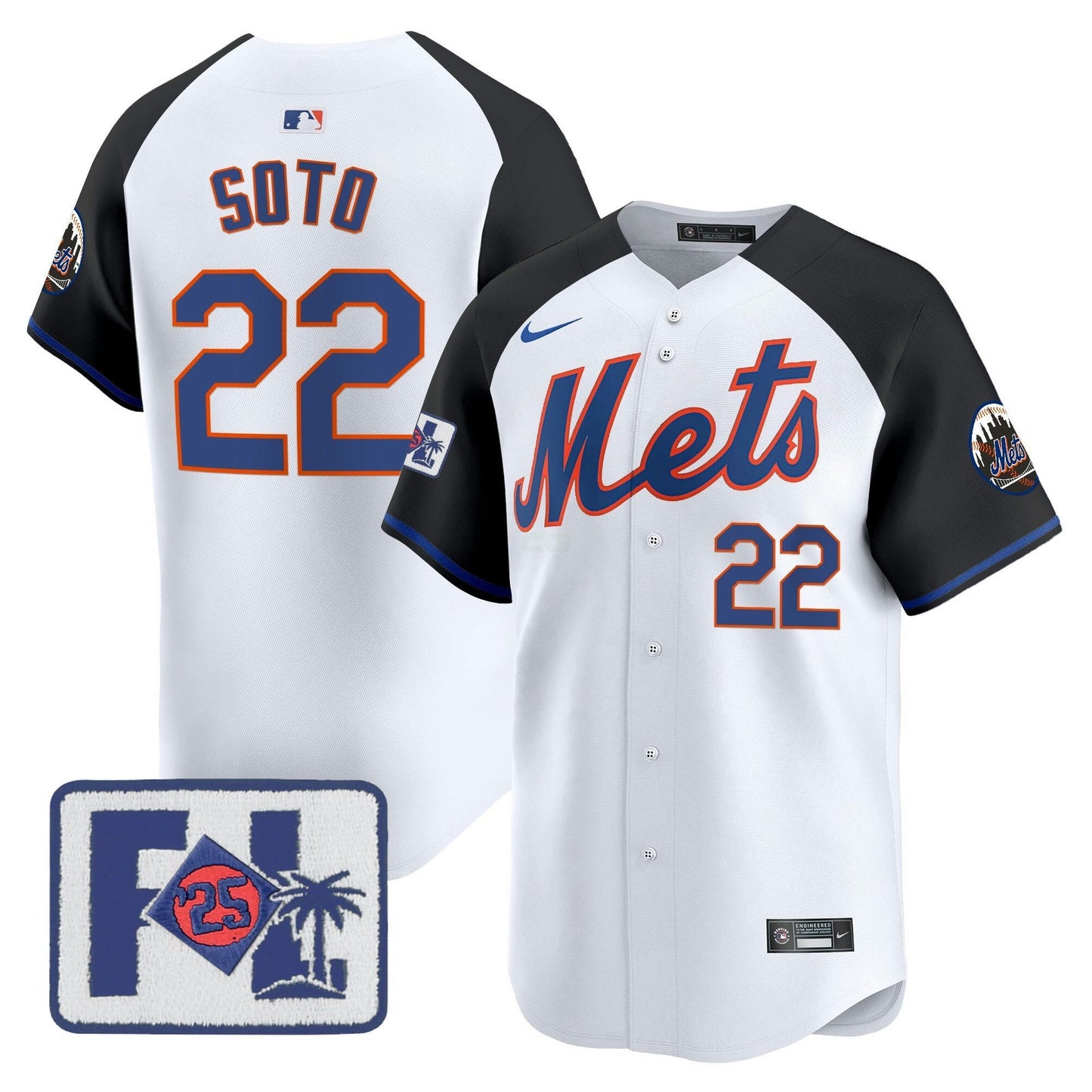 Camisa MLB New York Mets Men’s New York 2025 Spring Training Patch Vapor Premier Limited Jersey