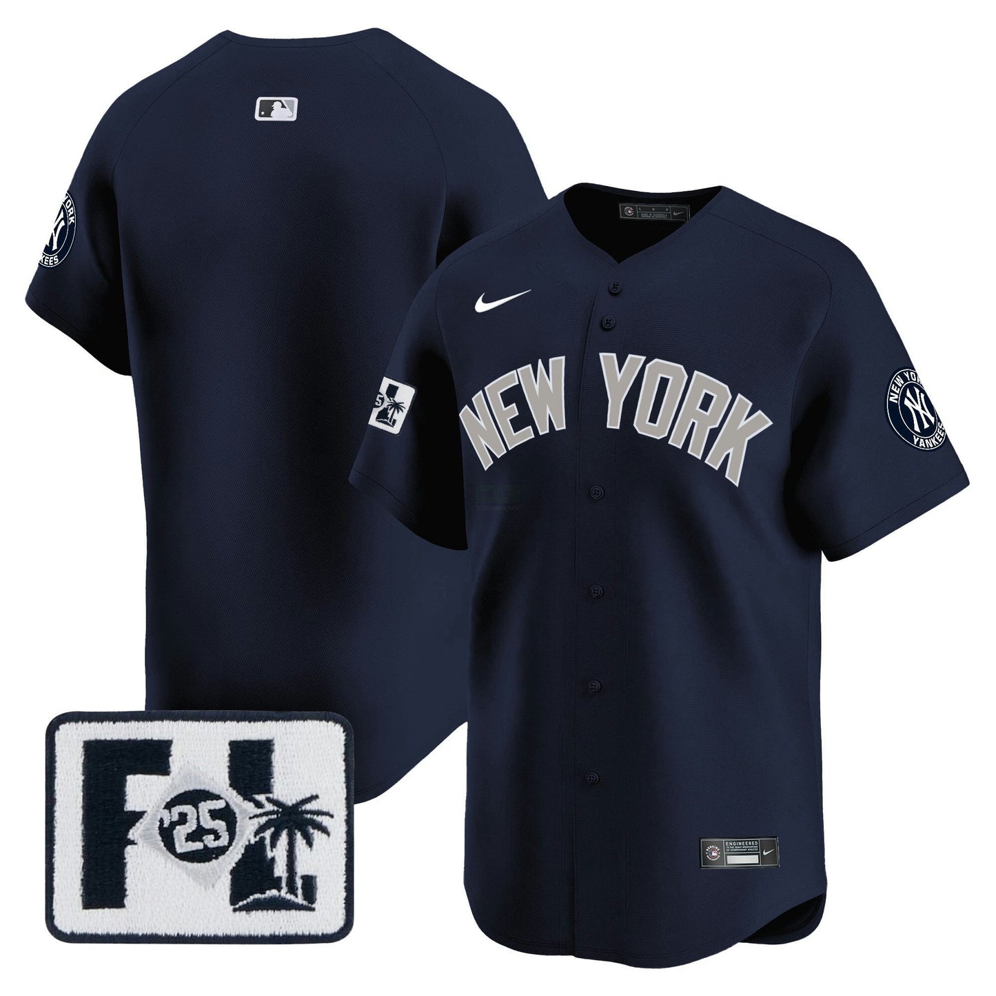 Camisa MLB New York Yankees Men’s New York 2025 Spring Training Patch Vapor Premier Limited Jersey