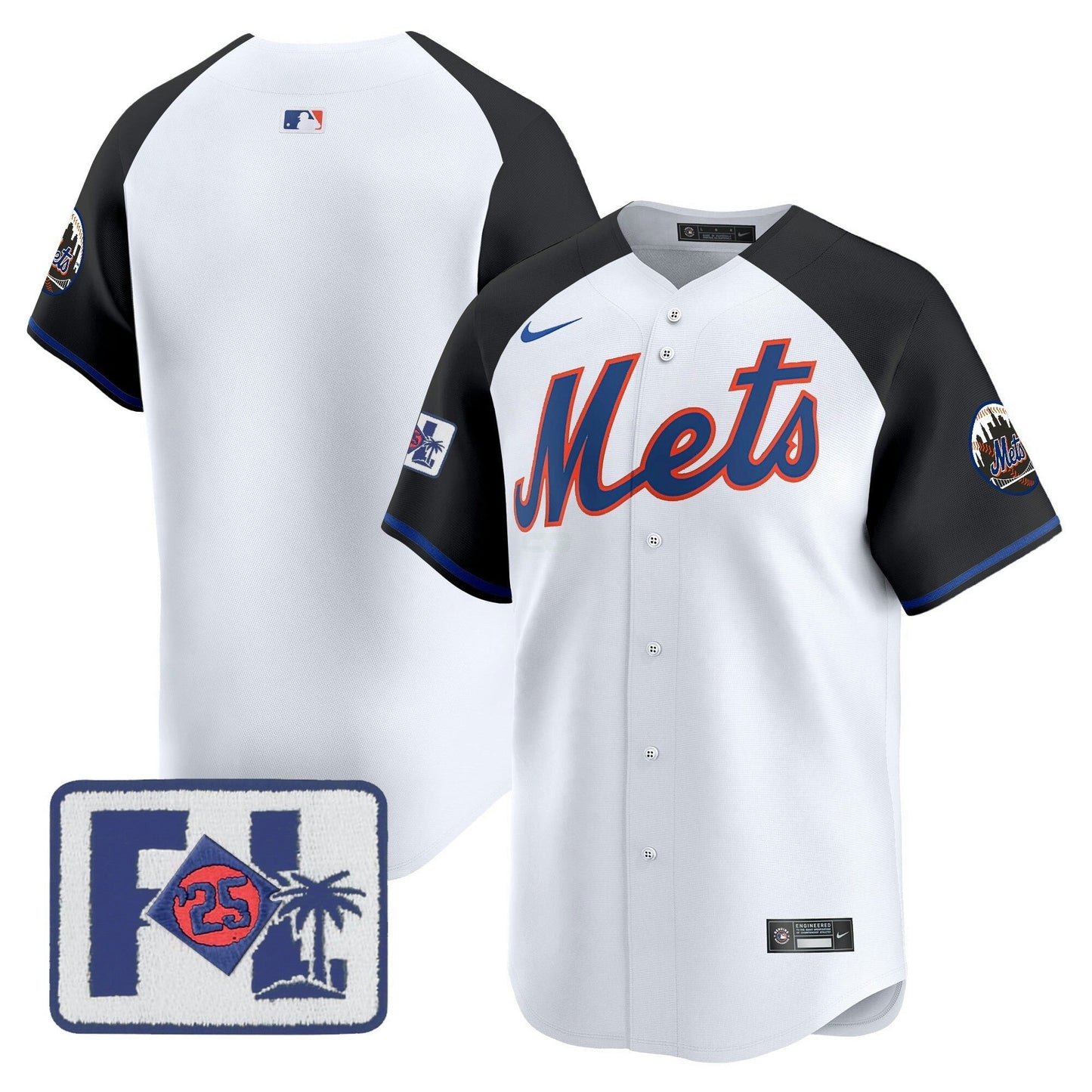 Camisa MLB New York Mets Men’s New York 2025 Spring Training Patch Vapor Premier Limited Jersey