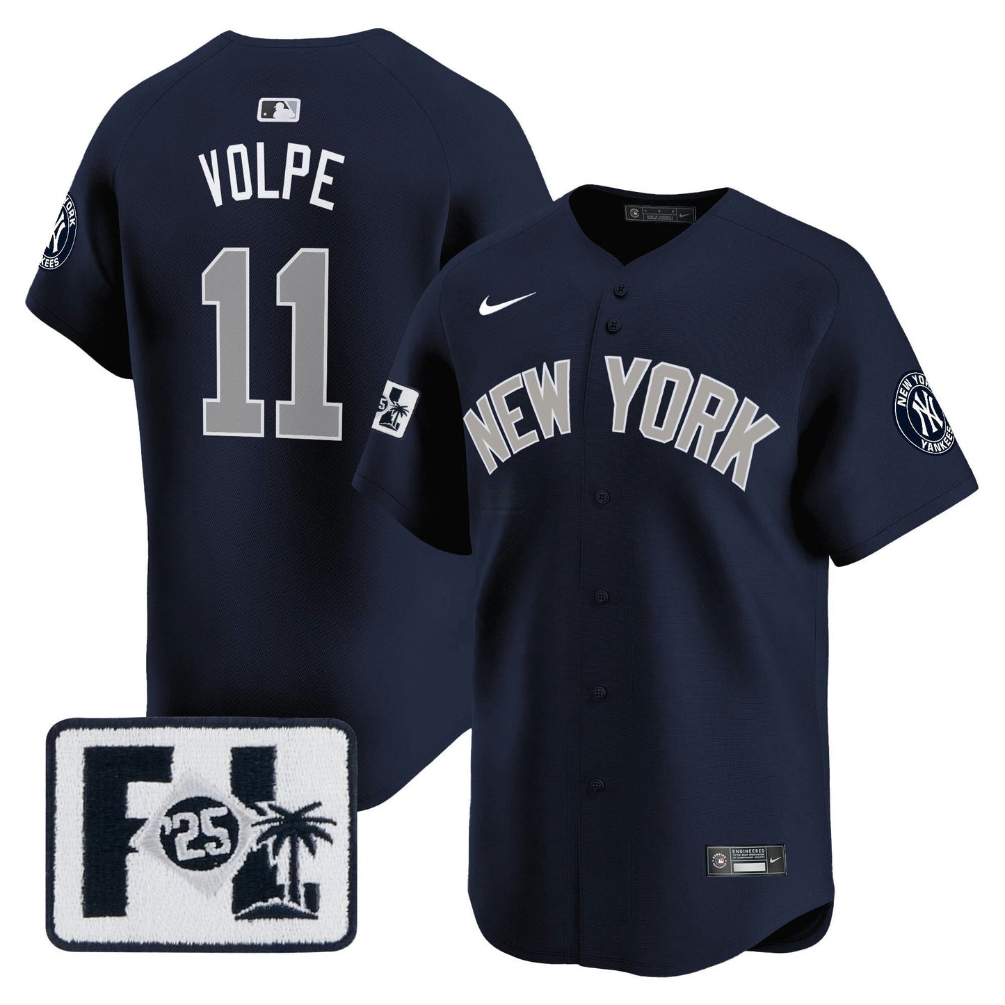 Camisa MLB New York Yankees Men’s New York 2025 Spring Training Patch Vapor Premier Limited Jersey
