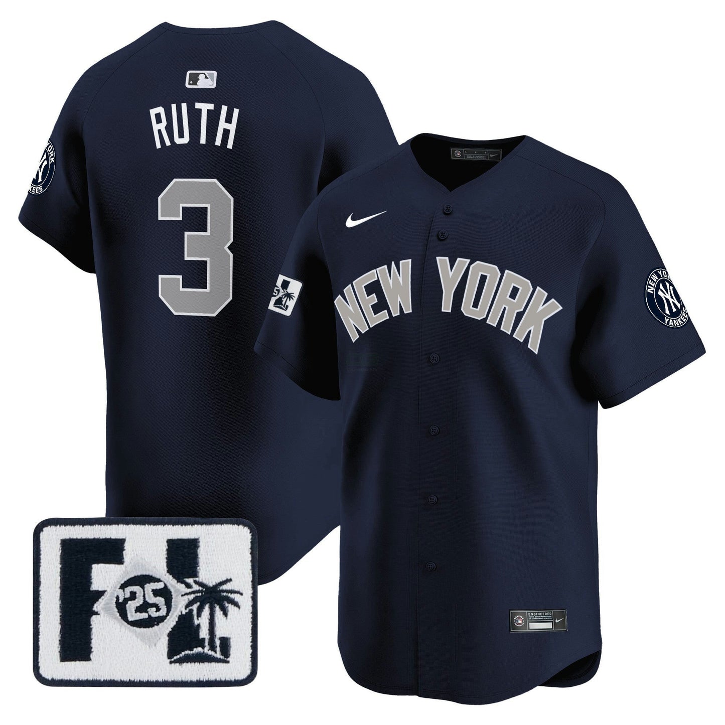 Camisa MLB New York Yankees Men’s New York 2025 Spring Training Patch Vapor Premier Limited Jersey