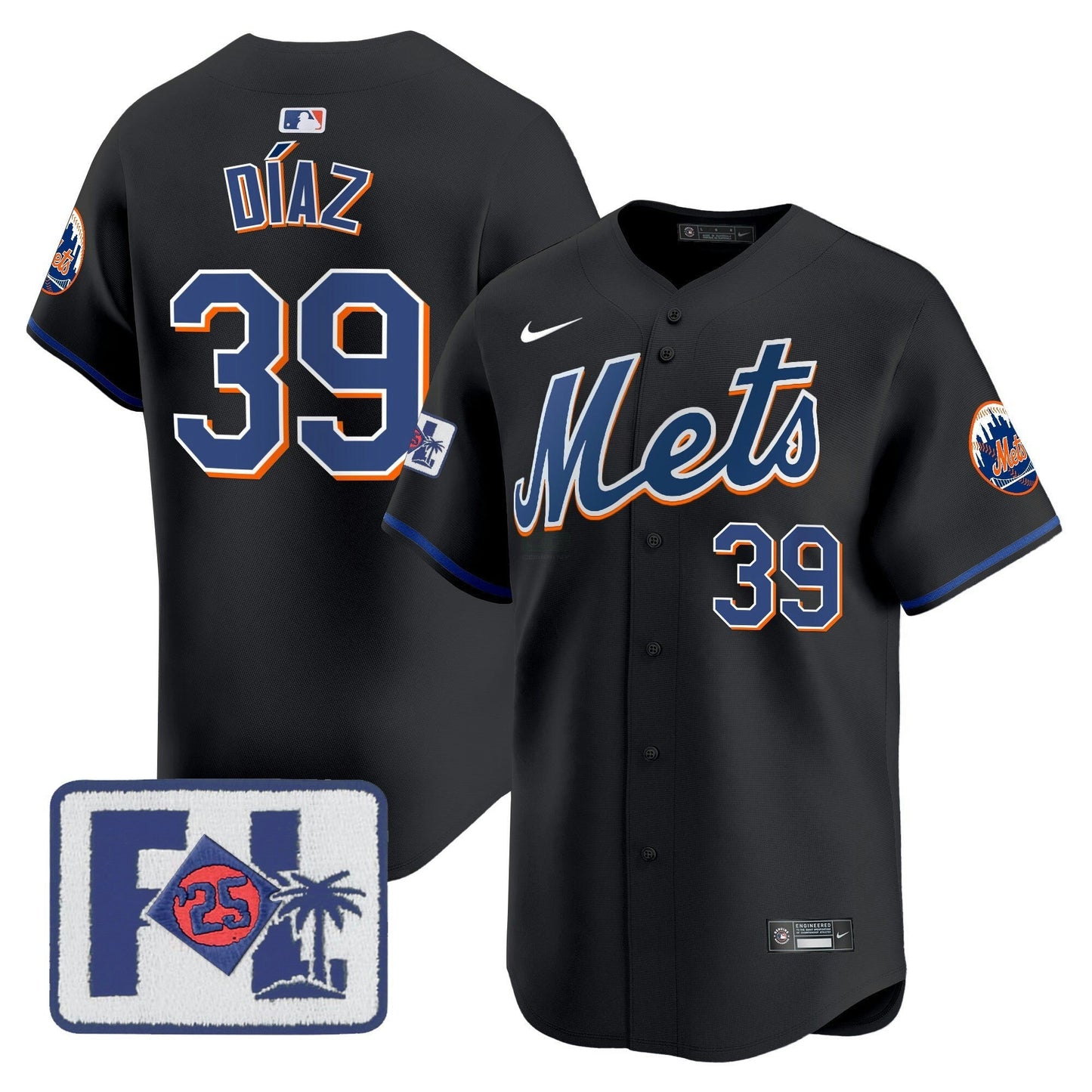 Camisa MLB New York Mets Men’s New York 2025 Spring Training Patch Vapor Premier Limited Jersey
