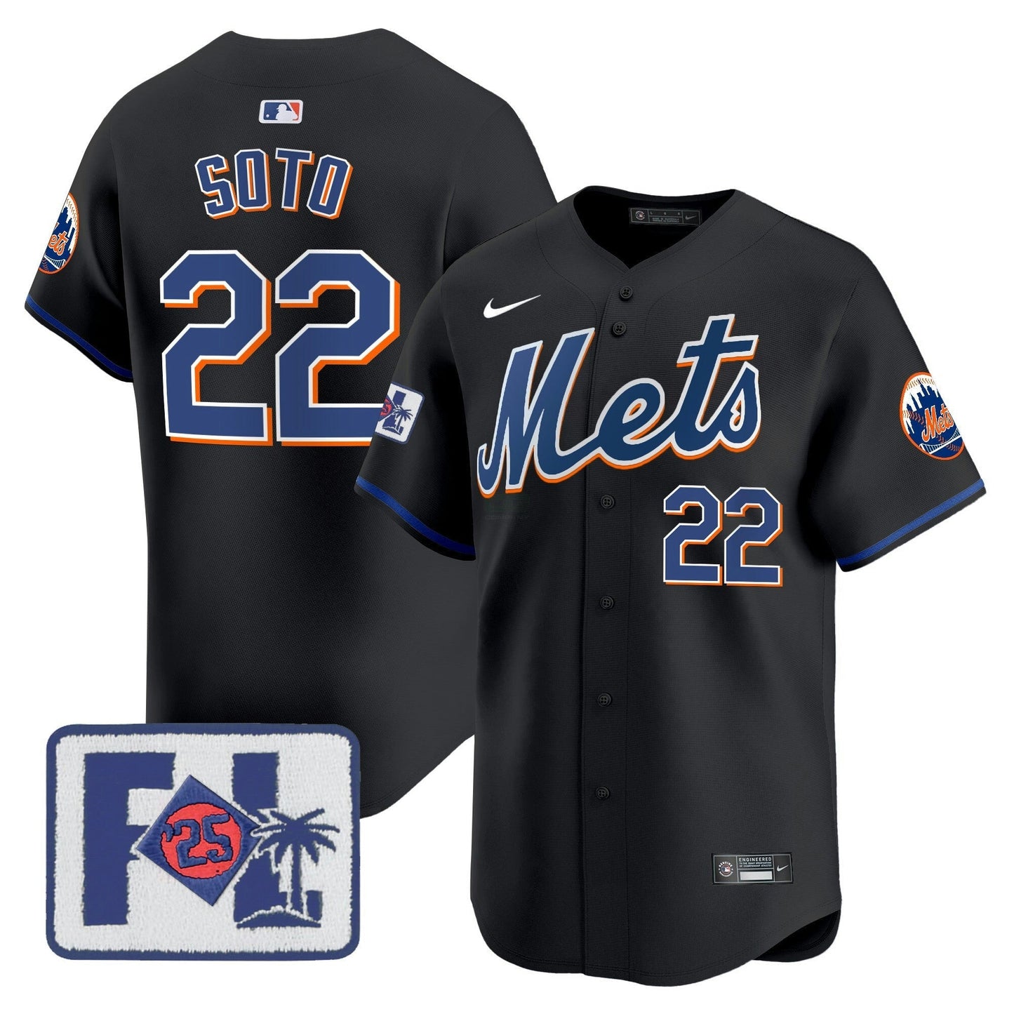 Camisa MLB New York Mets Men’s New York 2025 Spring Training Patch Vapor Premier Limited Jersey