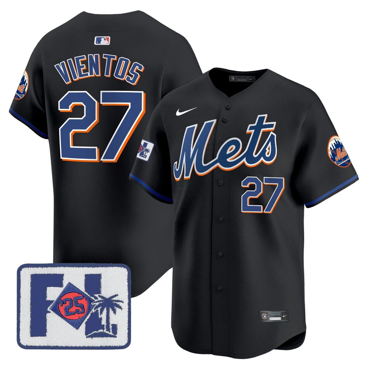 Camisa MLB New York Mets Men’s New York 2025 Spring Training Patch Vapor Premier Limited Jersey
