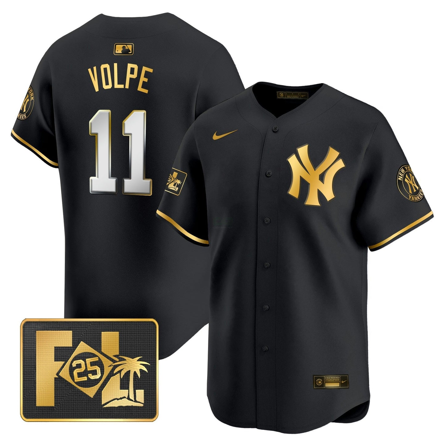 Camisa MLB New York Yankees Men’s New York 2025 Spring Training Patch Vapor Premier Limited Jersey