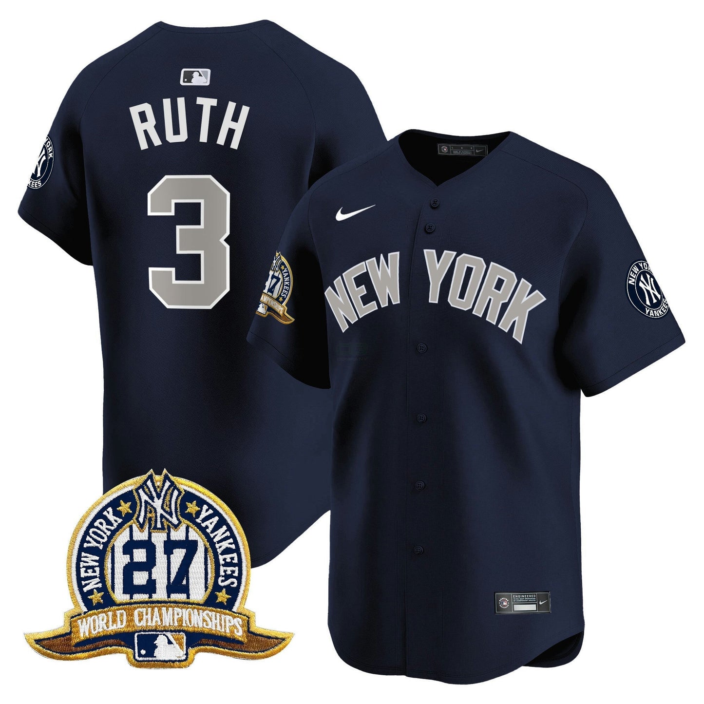 Camisa MLB Men’s New York 27 Time Champions Patch Vapor Premier Limited Jersey