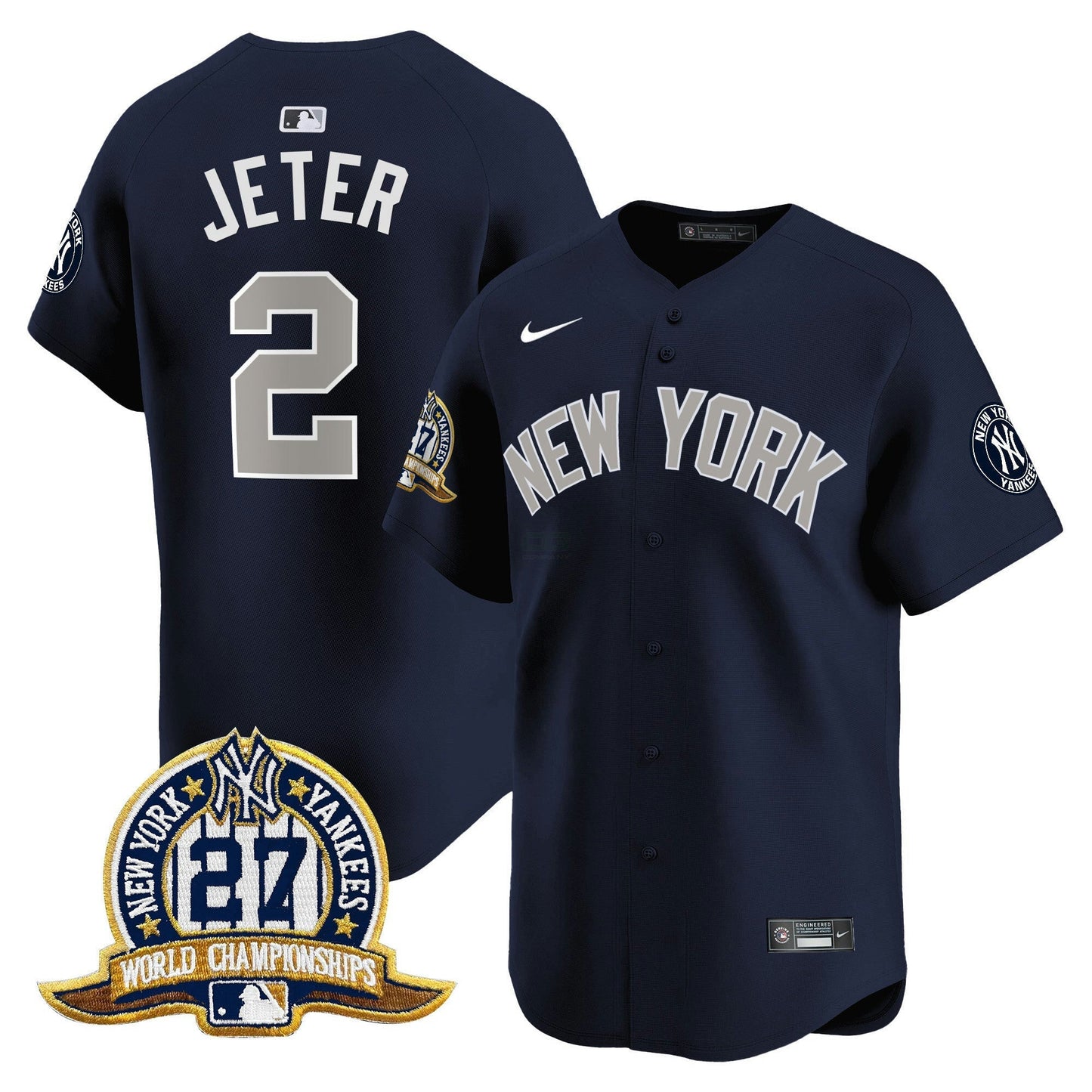 Camisa MLB Men’s New York 27 Time Champions Patch Vapor Premier Limited Jersey