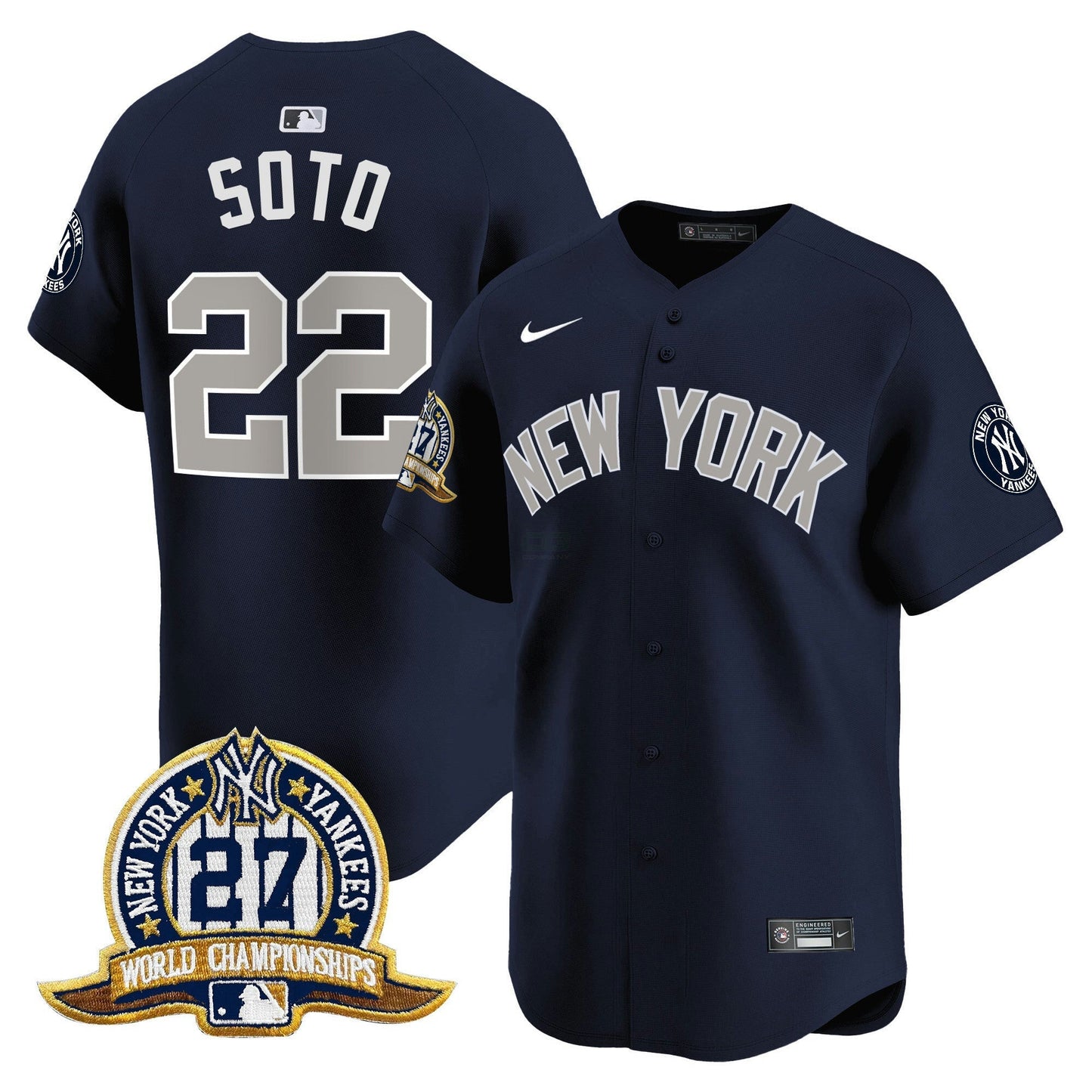 Camisa MLB Men’s New York 27 Time Champions Patch Vapor Premier Limited Jersey