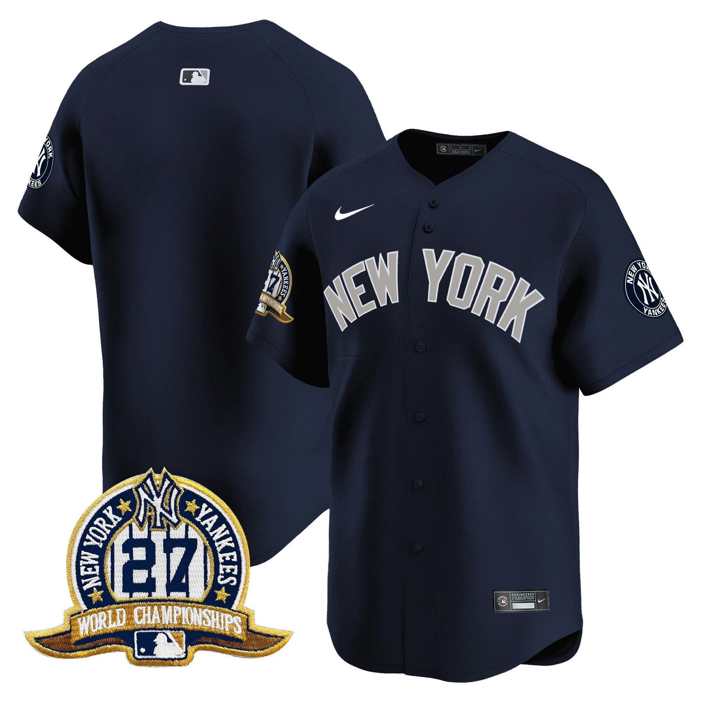 Camisa MLB Men’s New York 27 Time Champions Patch Vapor Premier Limited Jersey