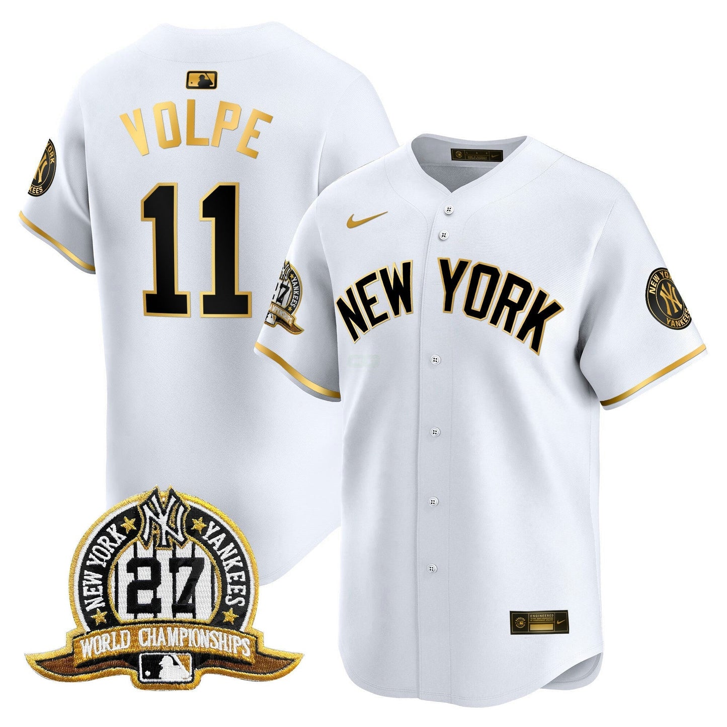 Camisa MLB Men’s New York 27 Time Champions Patch Vapor Premier Limited Jersey V2