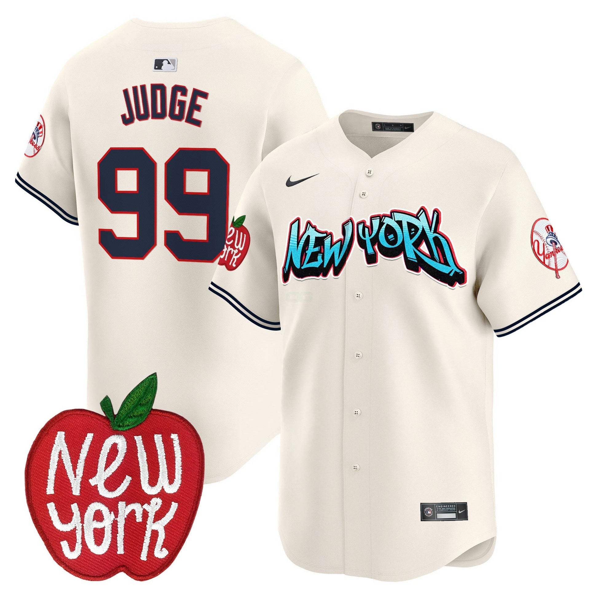 Camisa MLB Men’s New York Apple Patch Vapor Premier Limited Jersey