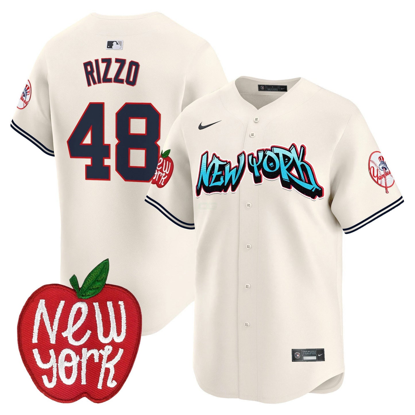 Camisa MLB Men’s New York Apple Patch Vapor Premier Limited Jersey