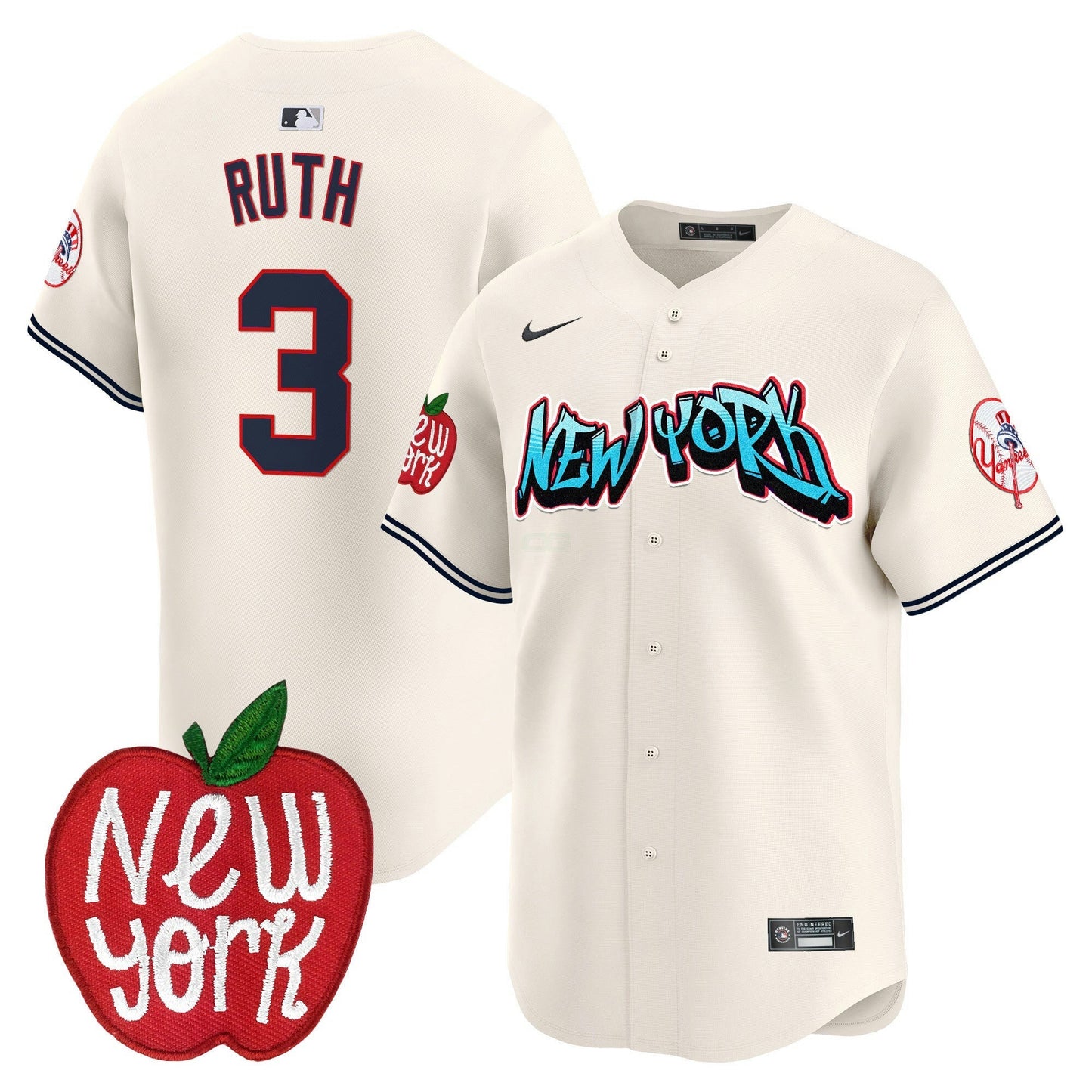Camisa MLB Men’s New York Apple Patch Vapor Premier Limited Jersey