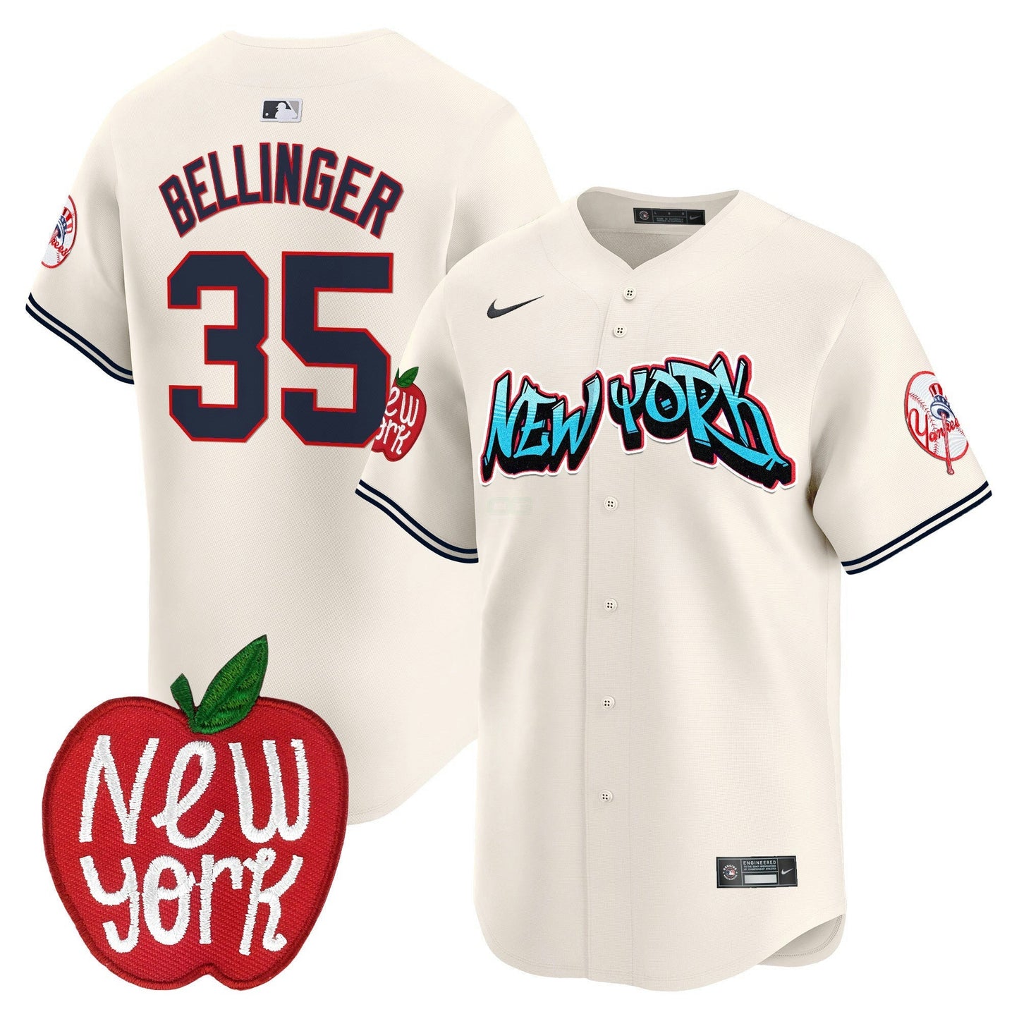 Camisa MLB Men’s New York Apple Patch Vapor Premier Limited Jersey
