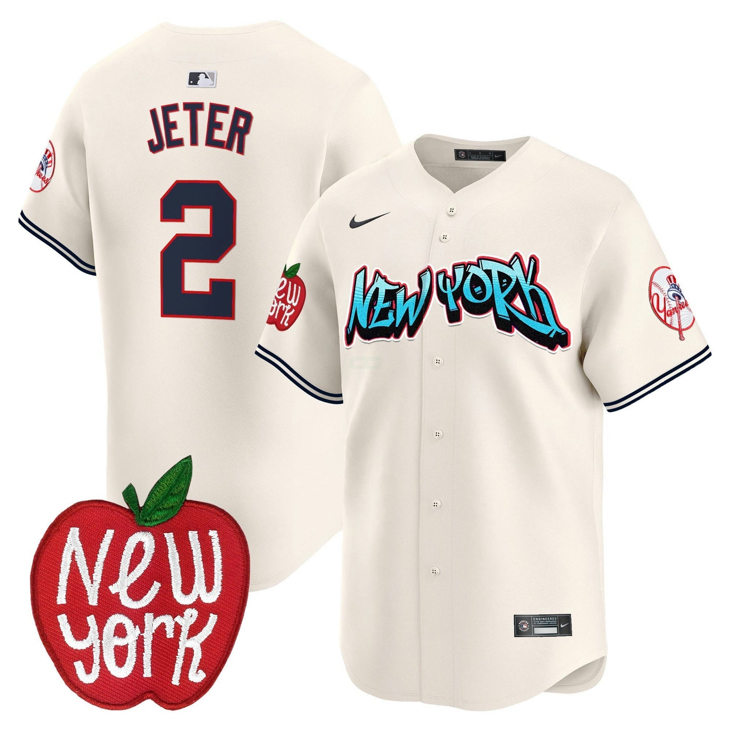 Camisa MLB Men’s New York Apple Patch Vapor Premier Limited Jersey