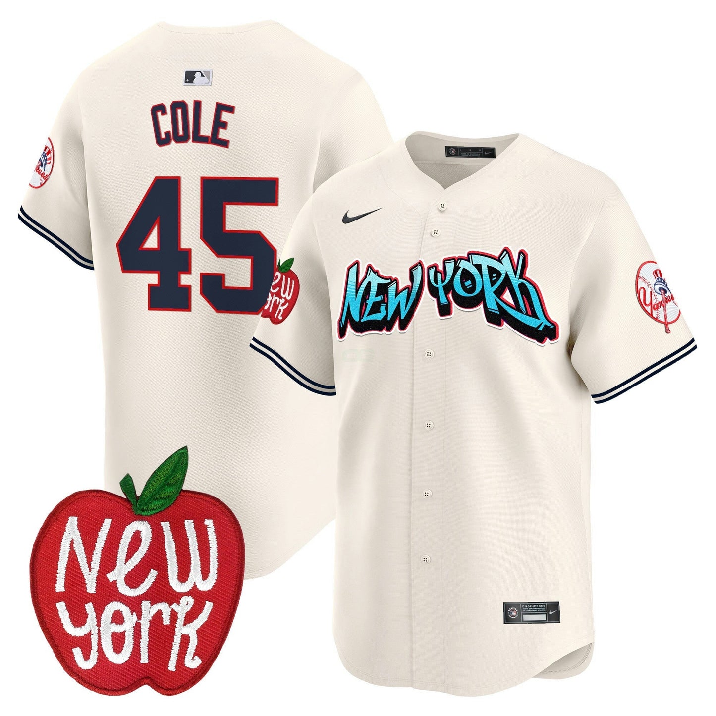 Camisa MLB Men’s New York Apple Patch Vapor Premier Limited Jersey