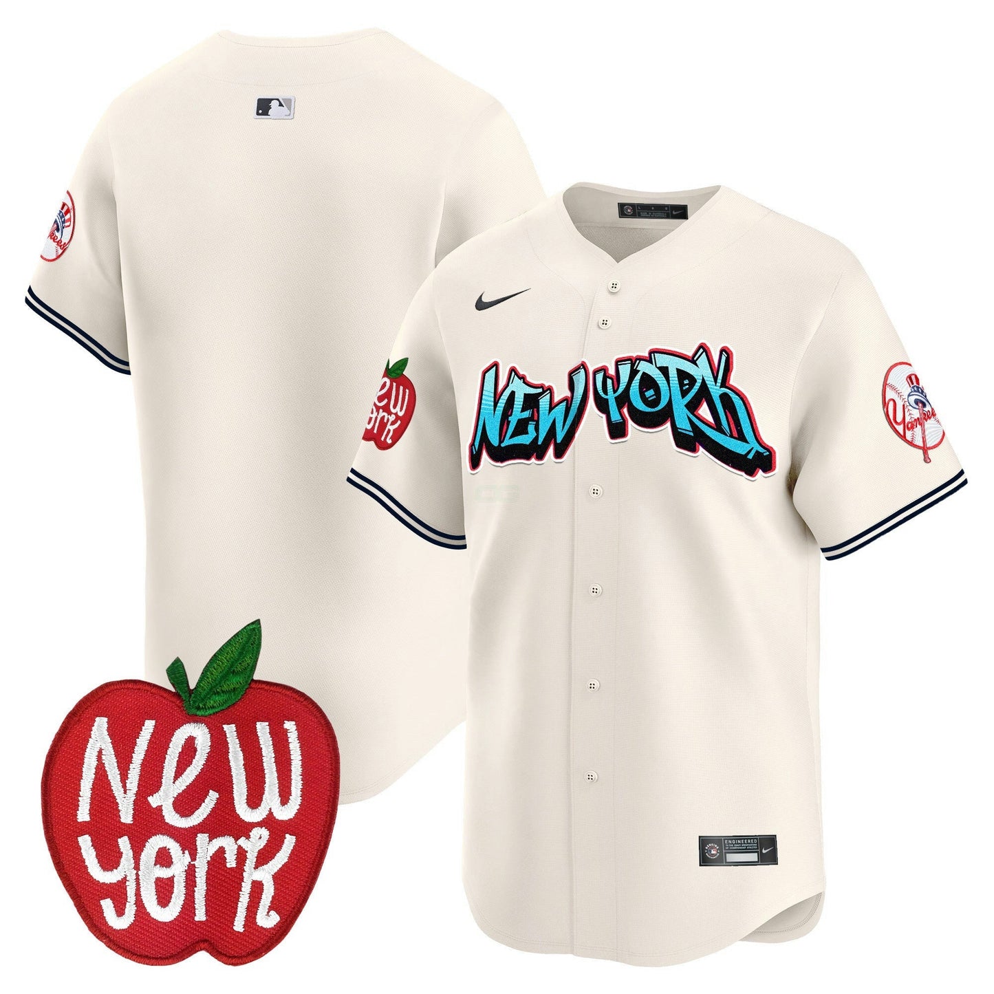 Camisa MLB Men’s New York Apple Patch Vapor Premier Limited Jersey