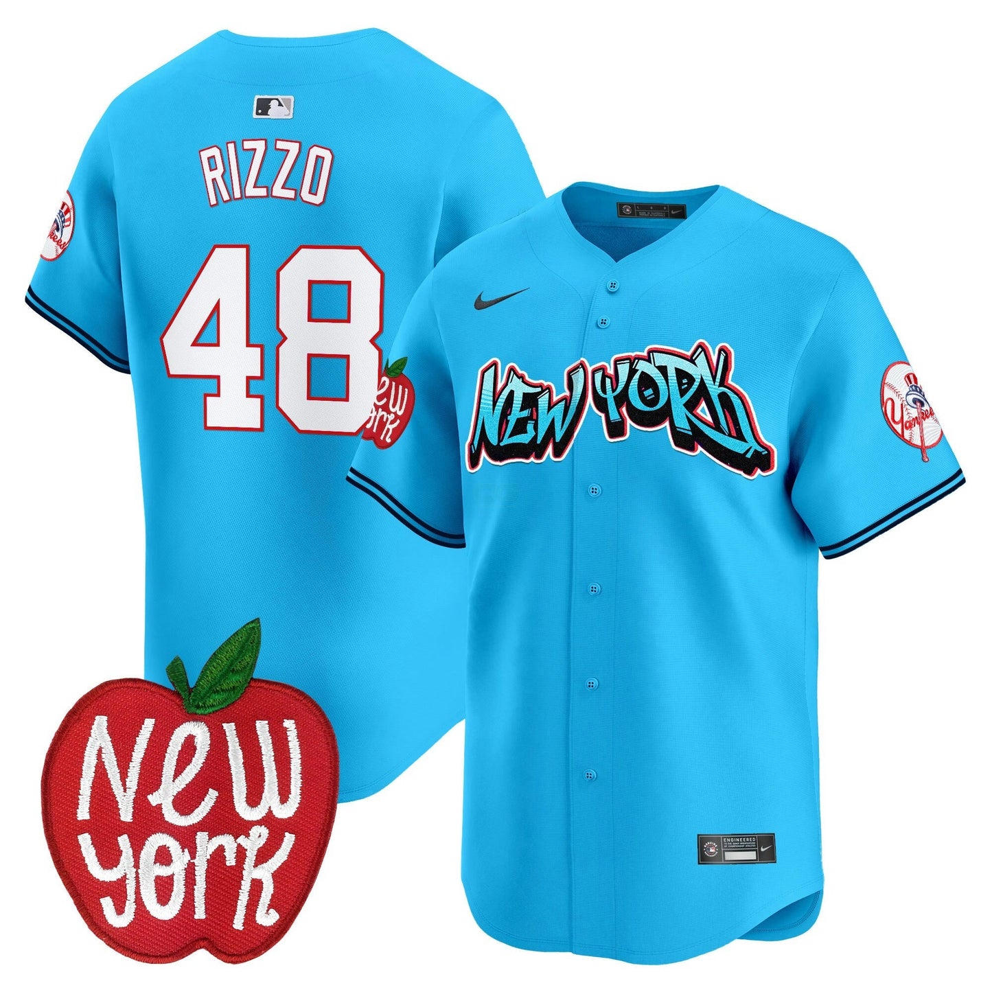 Camisa MLB Men’s New York Apple Patch Vapor Premier Limited Jersey