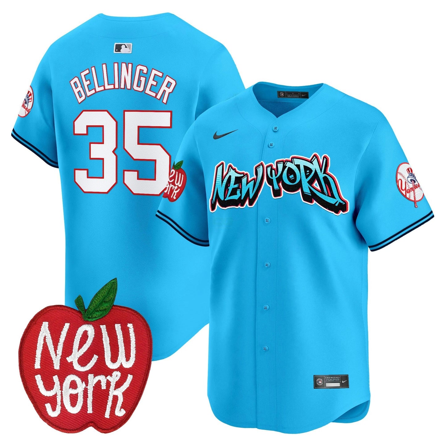 Camisa MLB Men’s New York Apple Patch Vapor Premier Limited Jersey