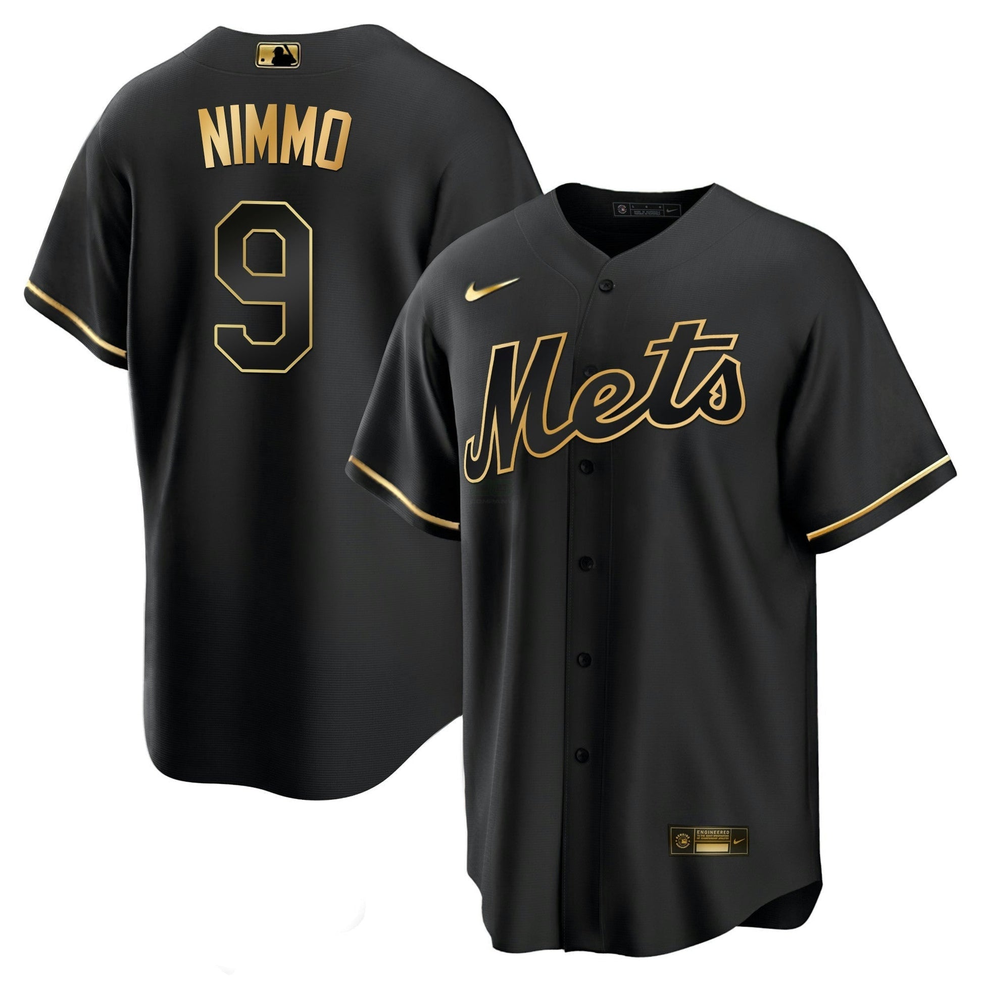 Camisa MLB Men’s New York Black Limited & Dourada Jersey