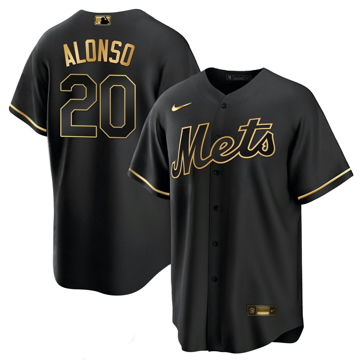 Camisa MLB Men’s New York Black Limited & Dourada Jersey