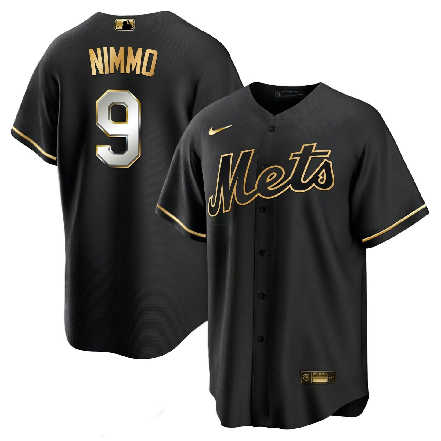 Camisa MLB Men’s New York Black Limited & Dourada Jersey