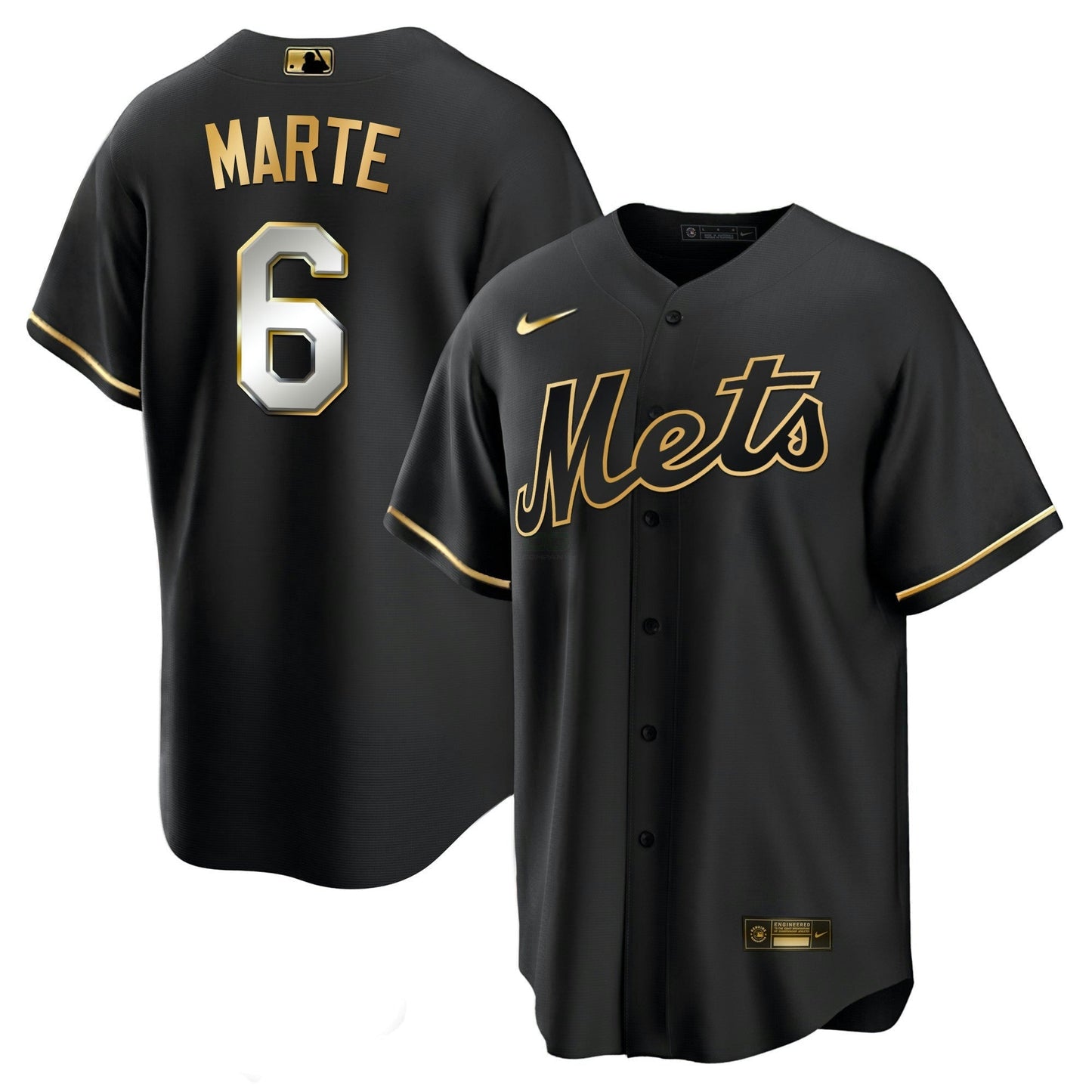 Camisa MLB Men’s New York Black Limited & Dourada Jersey