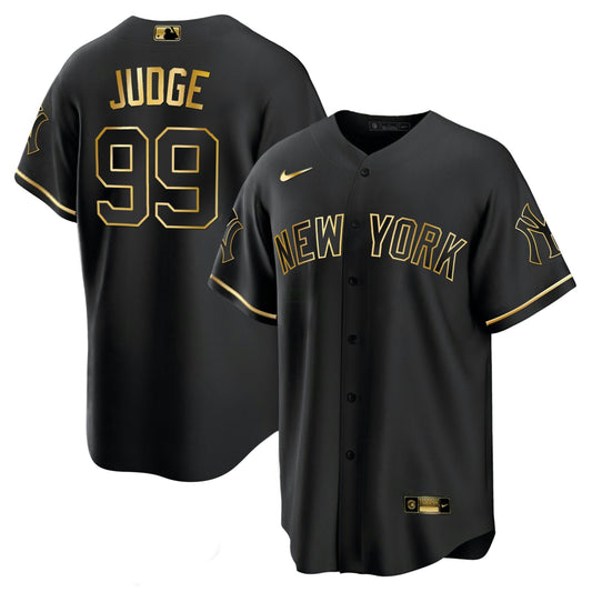 Camisa MLB Men’s New York Branca Dourada & Preta Dourada Jersey