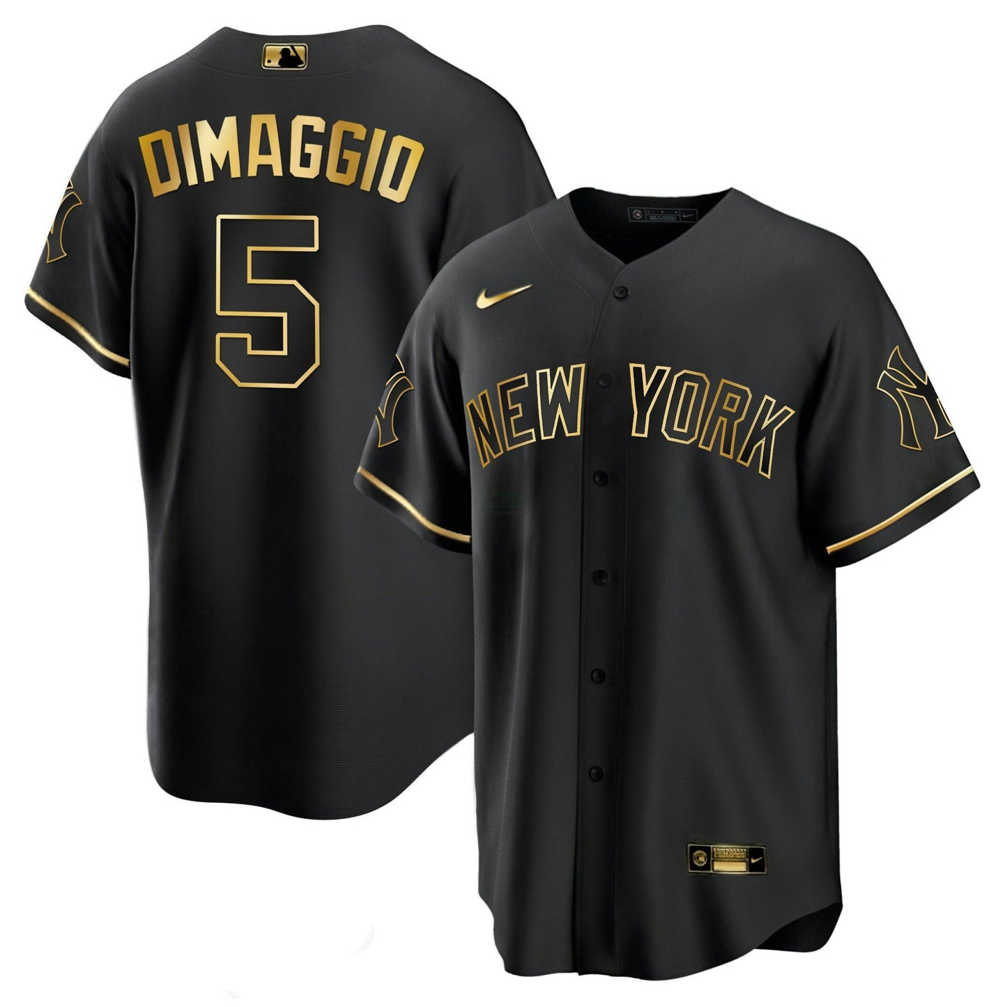 Camisa MLB Men’s New York Branca Dourada & Preta Dourada Jersey