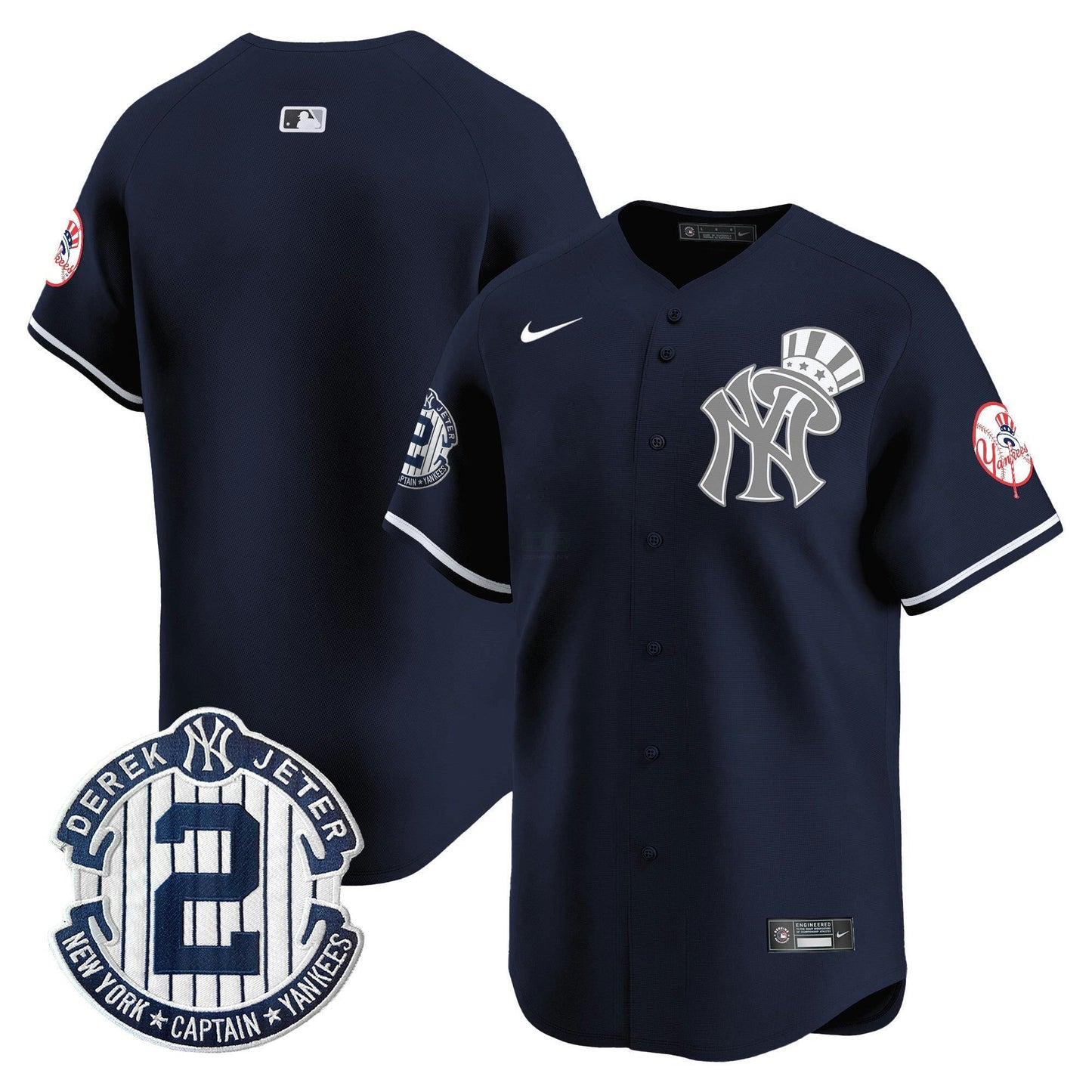 Camisa MLB Men’s New York Derek Jeter Patch Vapor Premier Limited Jersey V2