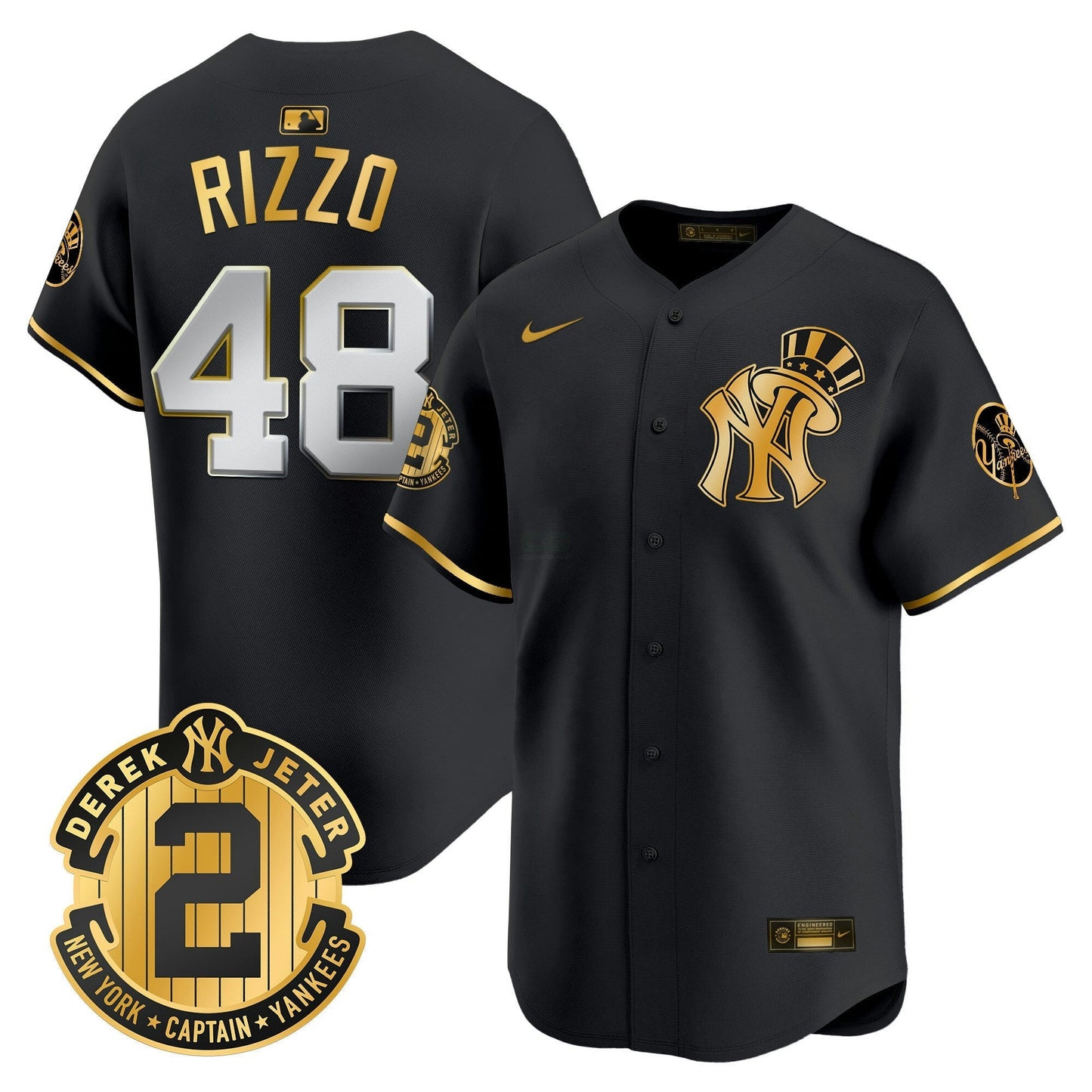Camisa MLB Men’s New York Derek Jeter Patch Vapor Premier Limited Jersey V2