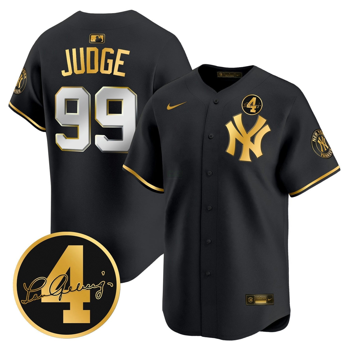 Camisa MLB Men’s New York Lou Gehrig Patch Vapor Premier Limited Jersey