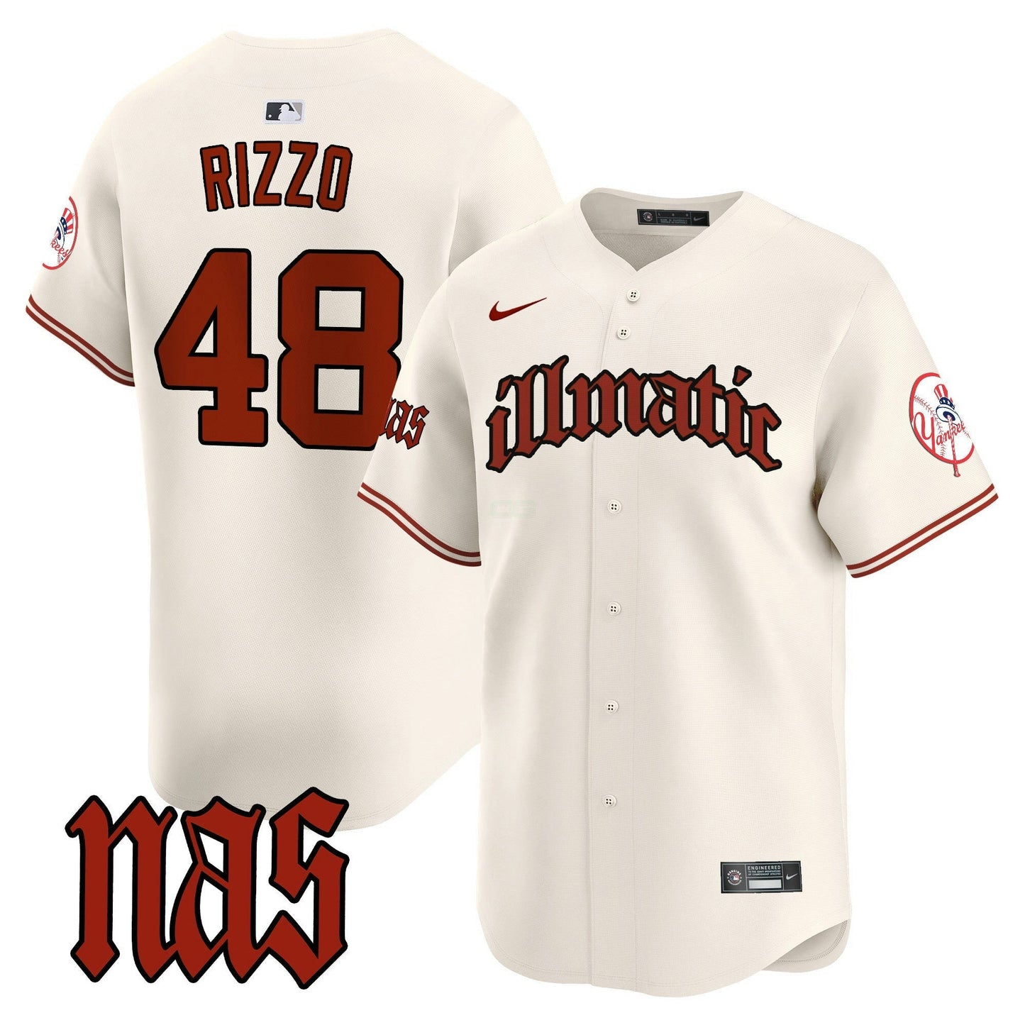 Camisa MLB Men’s New York Nas Illmatic Vapor Premier Limited Jersey