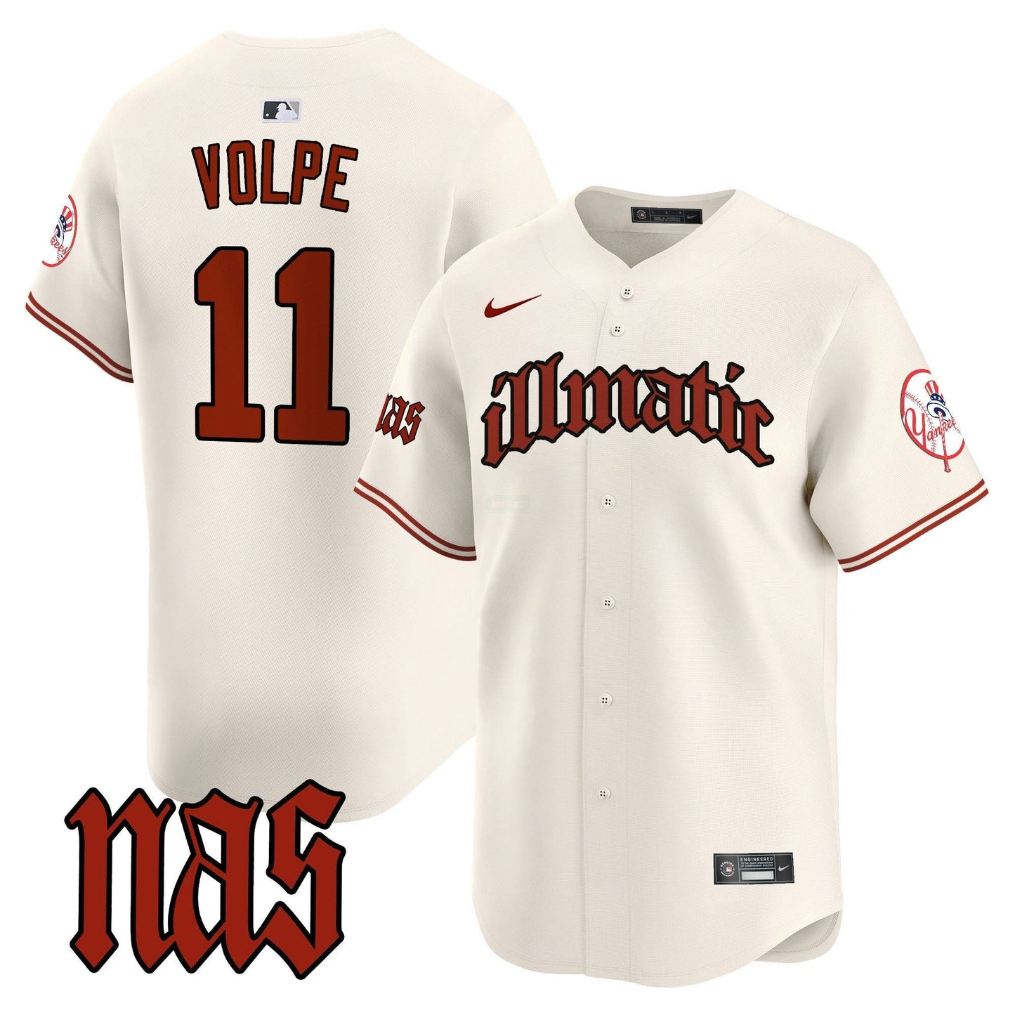 Camisa MLB Men’s New York Nas Illmatic Vapor Premier Limited Jersey